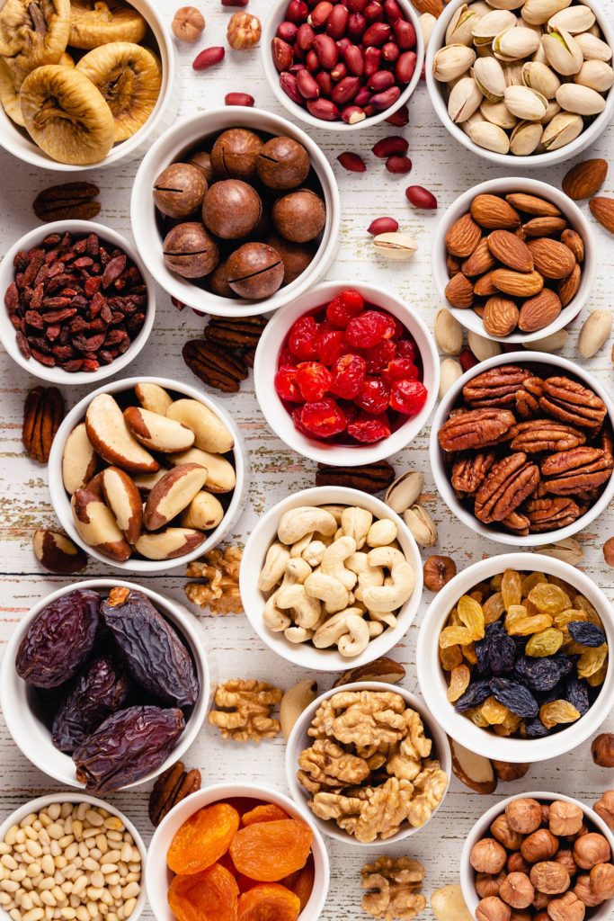 Nuts and dried fruits assortment.